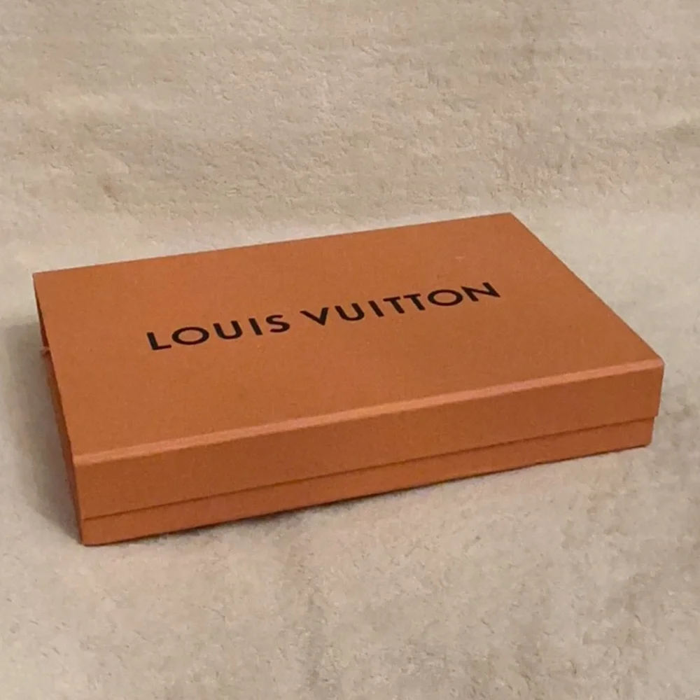 12x8x2,25 Louis Vuitton magnetic closer orange color  used